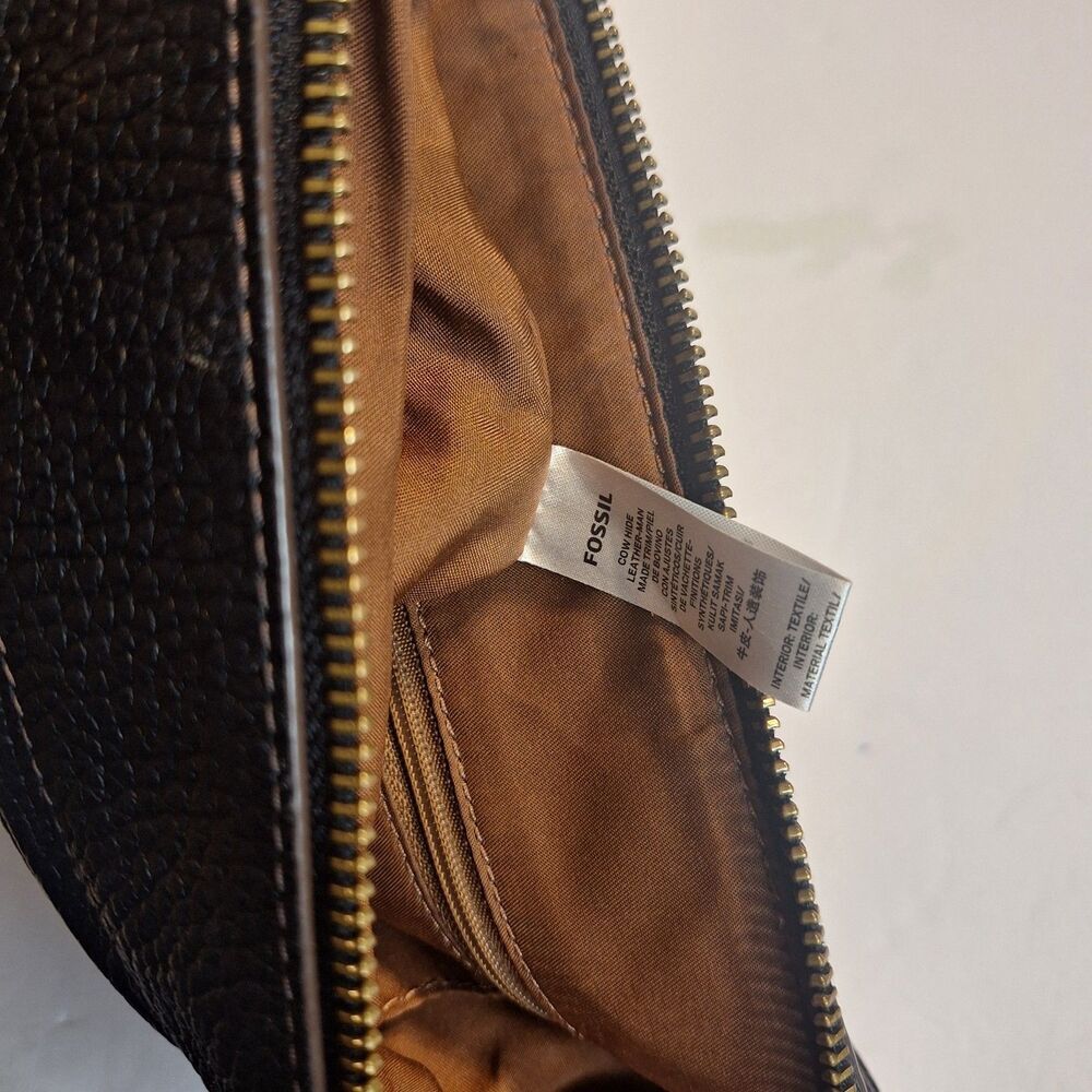 Fossil Two Tone Women's Pebble Leather Crossbody Handbag - Picture 9 of 14